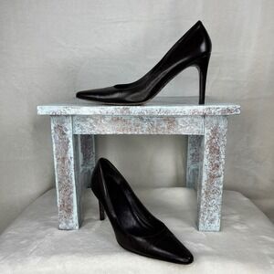 COACH EST. 1941 Pointed Toe Brown Leather Heels Pumps Size 7.5‎ B Italian